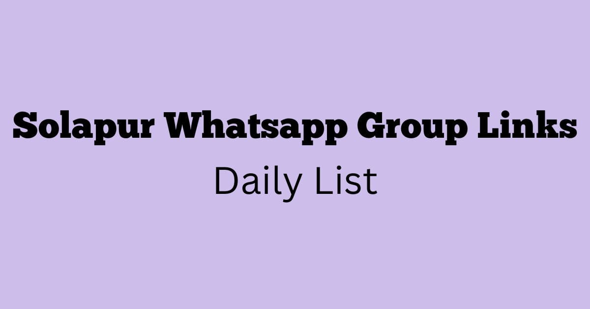 Solapur Whatsapp Group Links Daily List