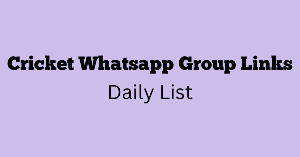 Cricket Whatsapp Group Links Daily List