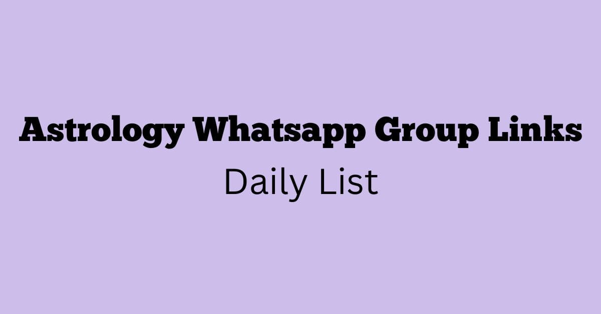 Astrology Whatsapp Group Link Daily List