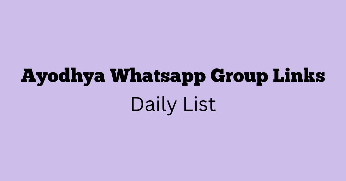 Ayodhya Whatsapp Group Links Daily List