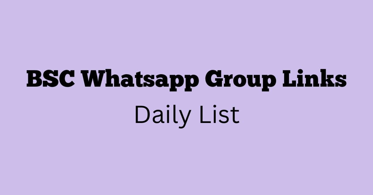 BSC Whatsapp Group Links Daily List