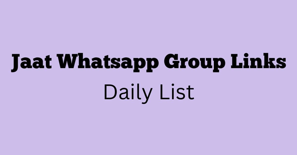 Jaat Whatsapp Group Links Daily List