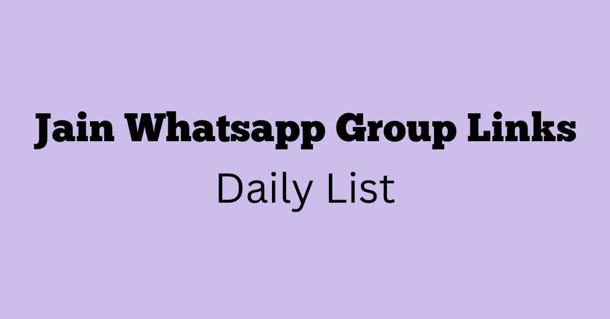 Jain Whatsapp Group Links Daily List