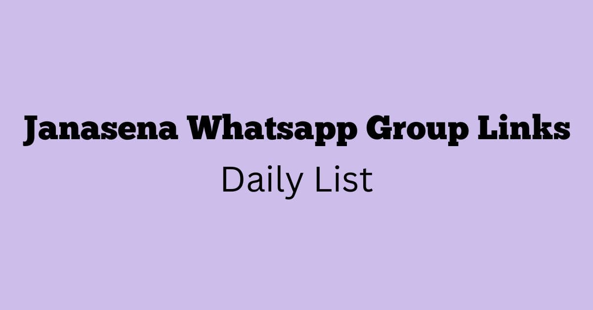 Janasena Whatsapp Group Links Daily List