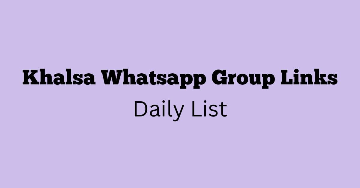 Khalsa Whatsapp Group Links Daily List