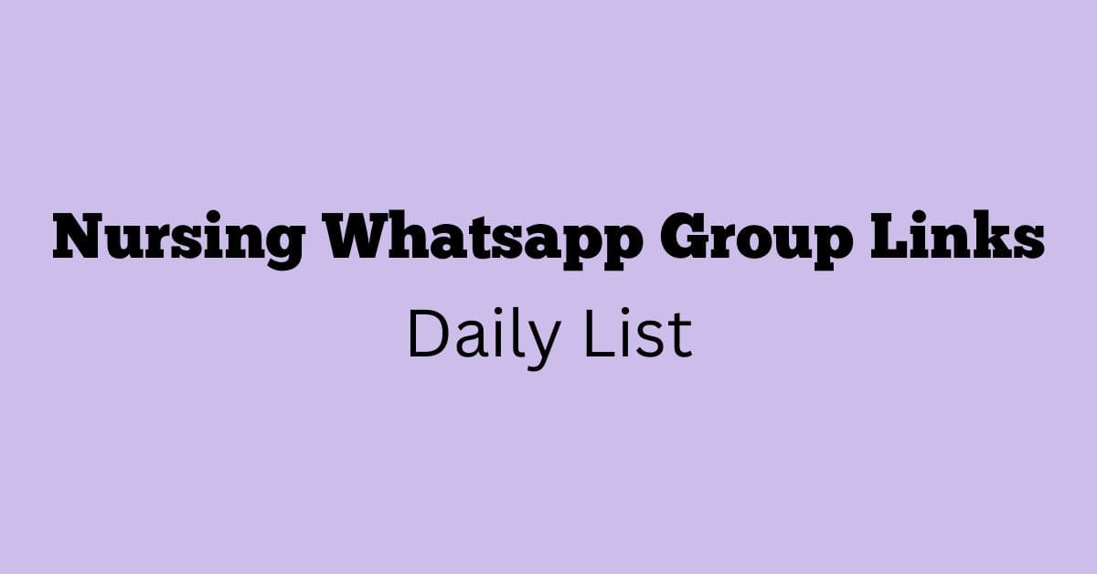 Nursing Whatsapp Group Links Daily List