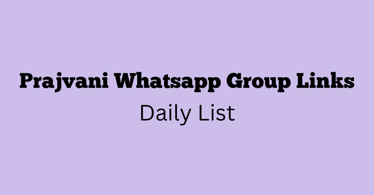 Prajvani Whatsapp Group Links Daily List