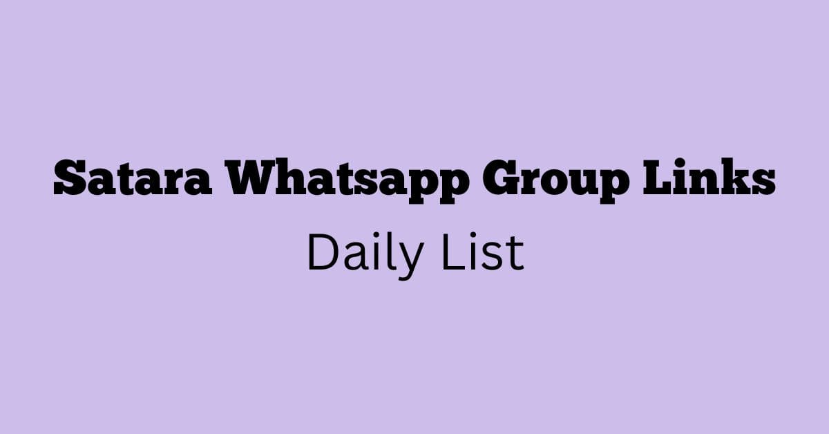 Satara Whatsapp Group Links Daily List