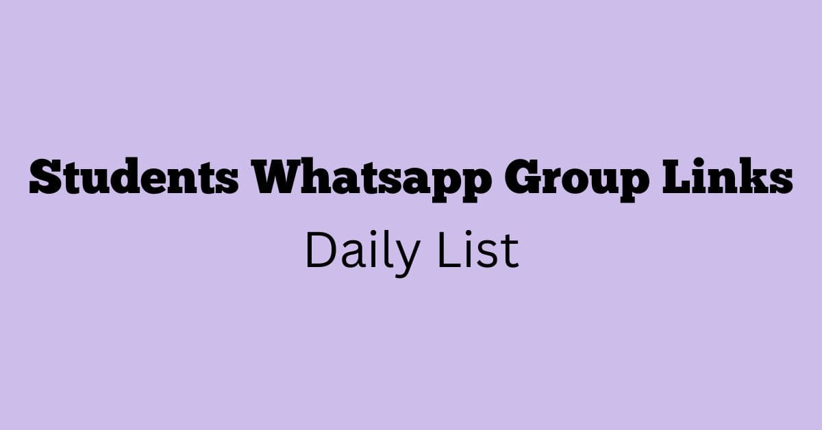 Students Whatsapp Group Links Daily List