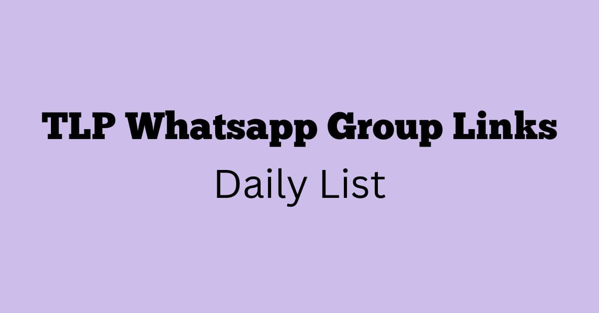 TLP Whatsapp Group Links Daily List