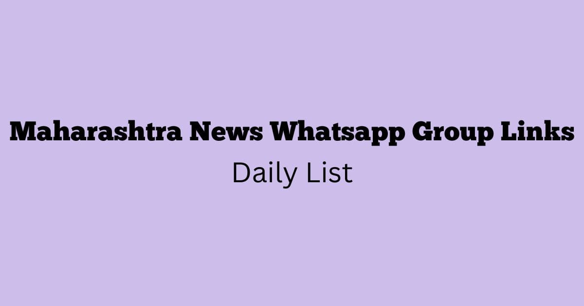 Maharashtra News Whatsapp Group Links Daily List